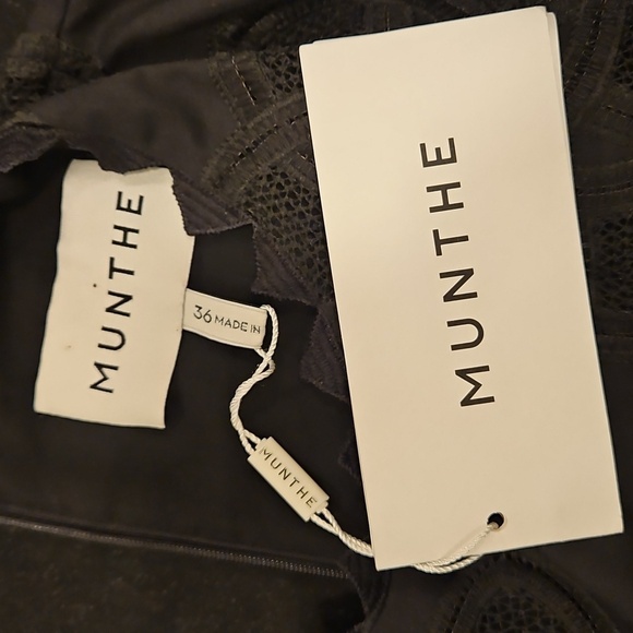 💕MUNTHE💕 Melinis Dress  ~ Black Floral Embroidered 36 EU NWT - Picture 14 of 16